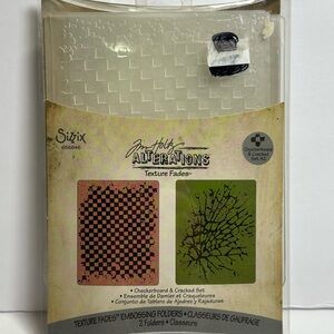 Ellison Embossing Folders - Checkerboard and Cracked Designs